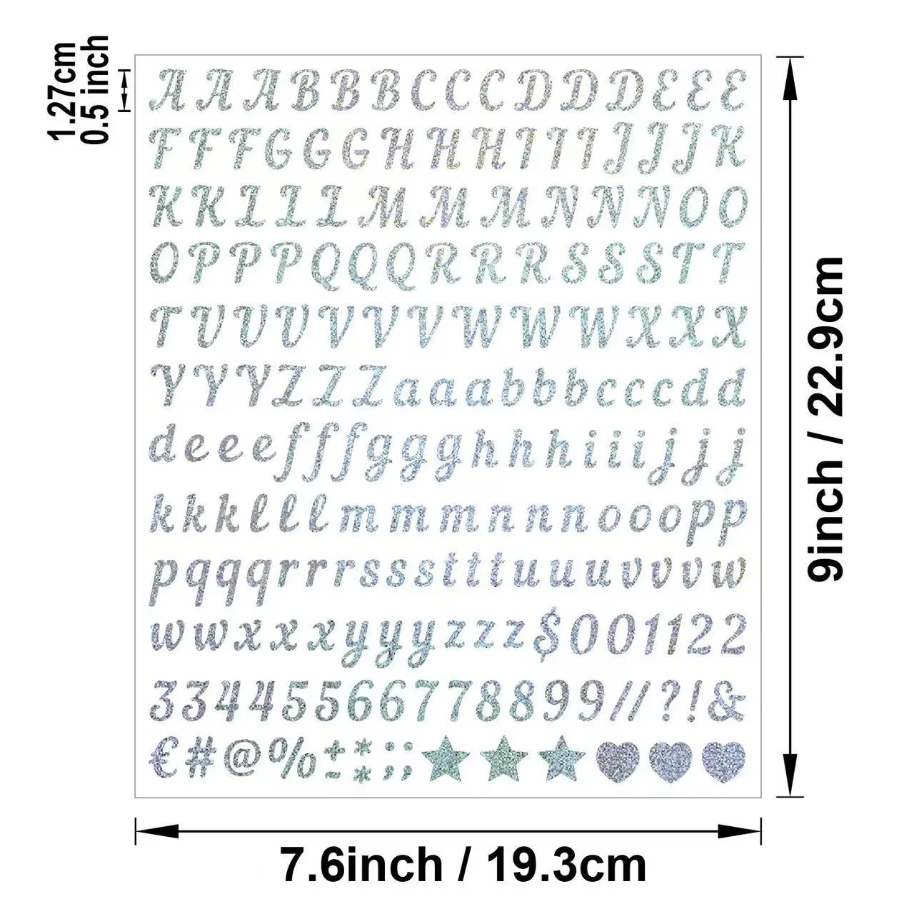 حروف تہجی اور عددی سینڈ اسٹون آرائشی اسٹیکر