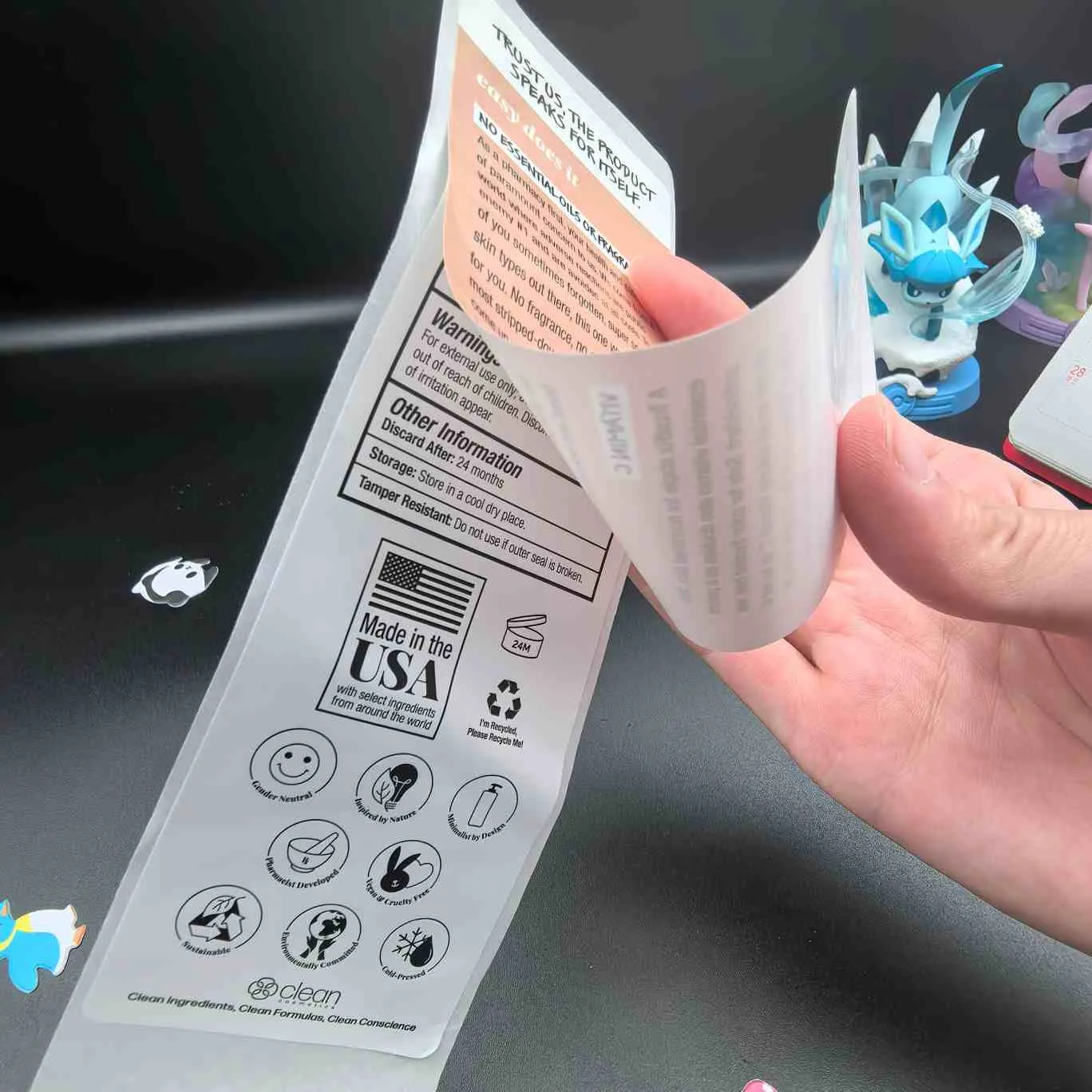 کاسمیٹک لیبل کے لئے ملٹی لیئر